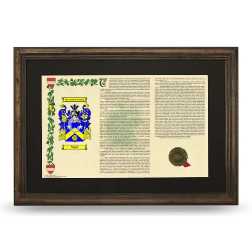 Vogel Deluxe Armorial Landscape Framed - Brown