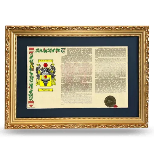 Vogelsang Deluxe Armorial Landscape Framed - Gold