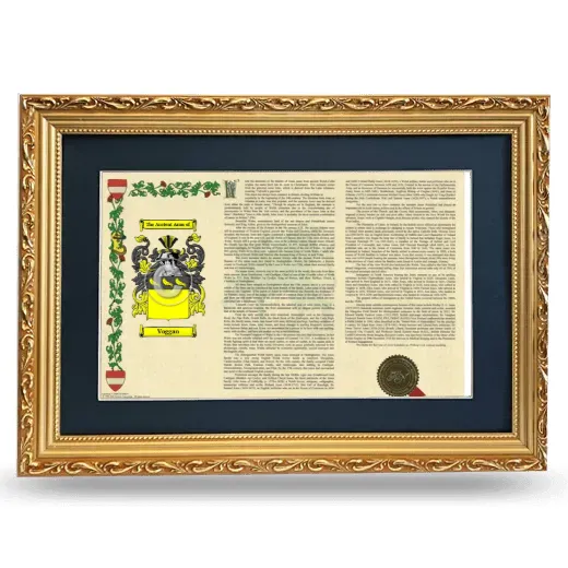 Voggan Deluxe Armorial Landscape Framed - Gold