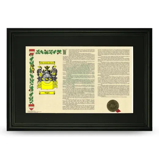 Vogin Deluxe Armorial Landscape Framed- Black