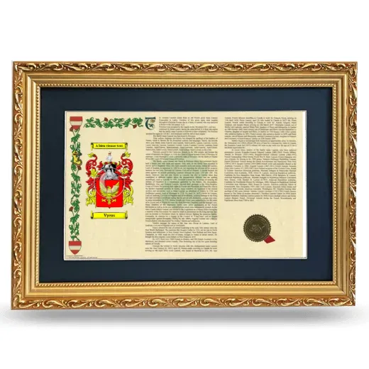 Vyens Deluxe Armorial Landscape Framed - Gold