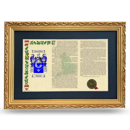 Vyncynd Deluxe Armorial Landscape Framed - Gold