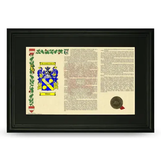 Würtz Deluxe Armorial Landscape Framed- Black
