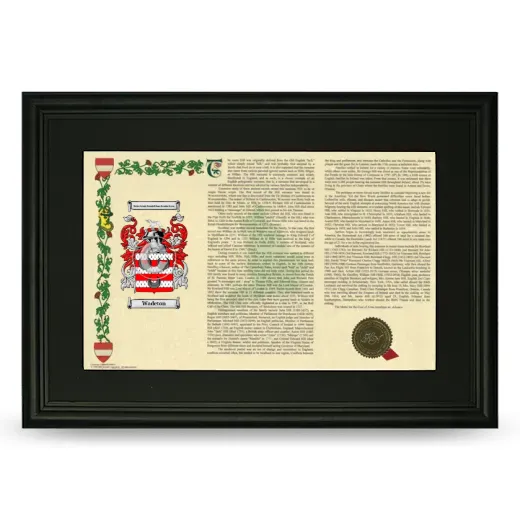 Wadeton Deluxe Armorial Landscape Framed- Black