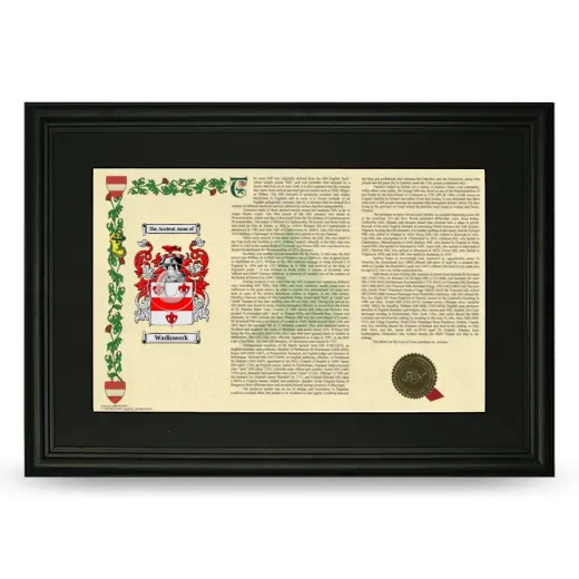 Wadinwork Deluxe Armorial Landscape Framed- Black