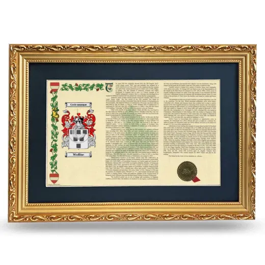 Wadline Deluxe Armorial Landscape Framed - Gold