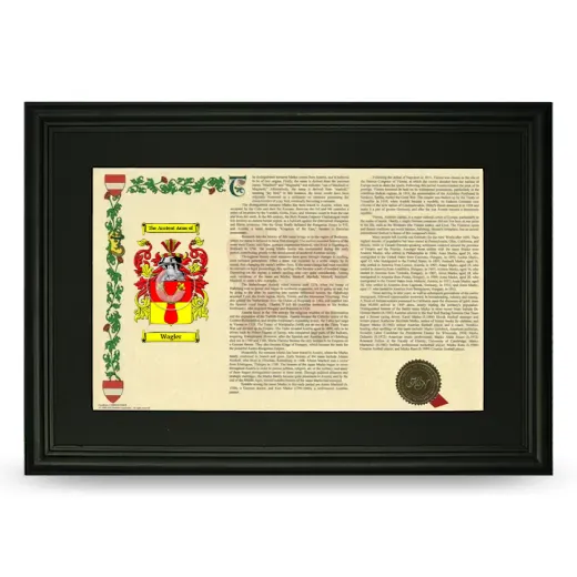 Wagler Deluxe Armorial Landscape Framed- Black