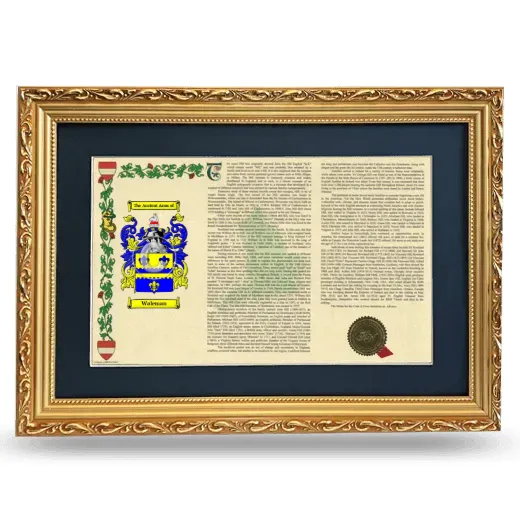 Waleman Deluxe Armorial Landscape Framed - Gold