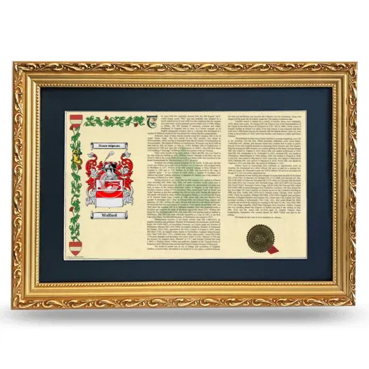 Walfard Deluxe Armorial Landscape Framed - Gold