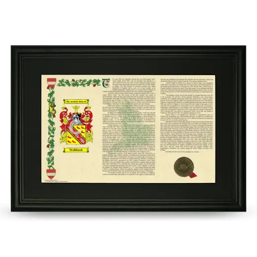 Walldomb Deluxe Armorial Landscape Framed- Black