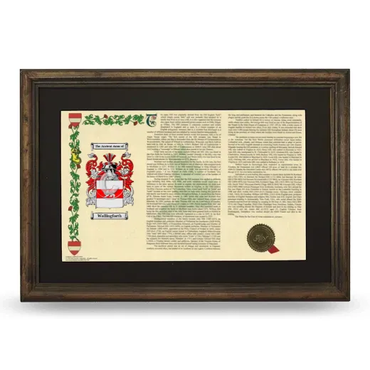 Wallingforth Deluxe Armorial Landscape Framed - Brown