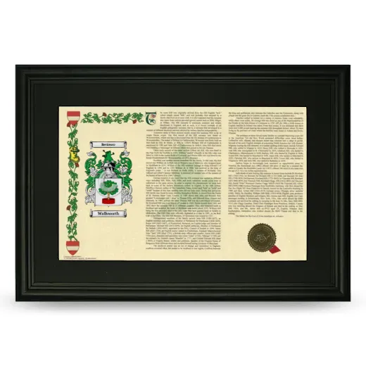 Wallsworth Deluxe Armorial Landscape Framed- Black