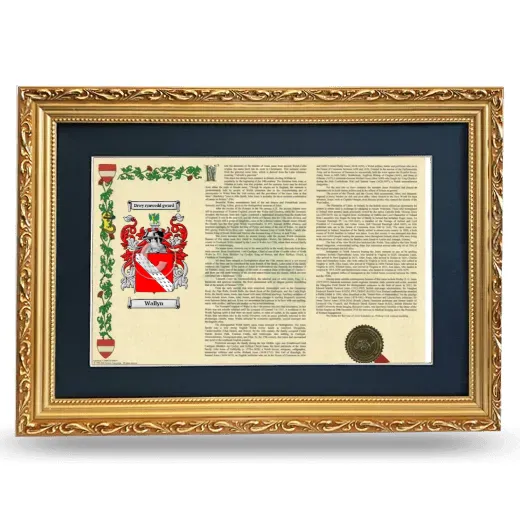 Wallyn Deluxe Armorial Landscape Framed - Gold