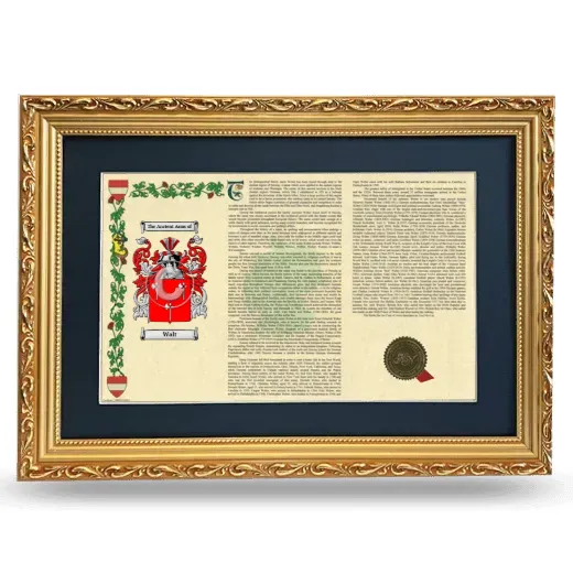 Walt Deluxe Armorial Landscape Framed - Gold