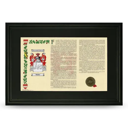 Walter Deluxe Armorial Landscape Framed- Black