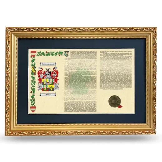 Waltz Deluxe Armorial Landscape Framed - Gold