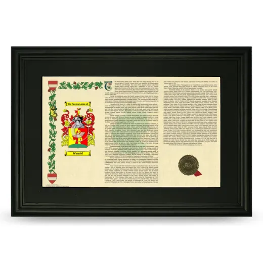 Wandel Deluxe Armorial Landscape Framed- Black