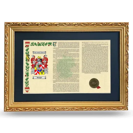 Wangle Deluxe Armorial Landscape Framed - Gold