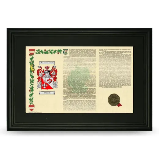 Wansen Deluxe Armorial Landscape Framed- Black