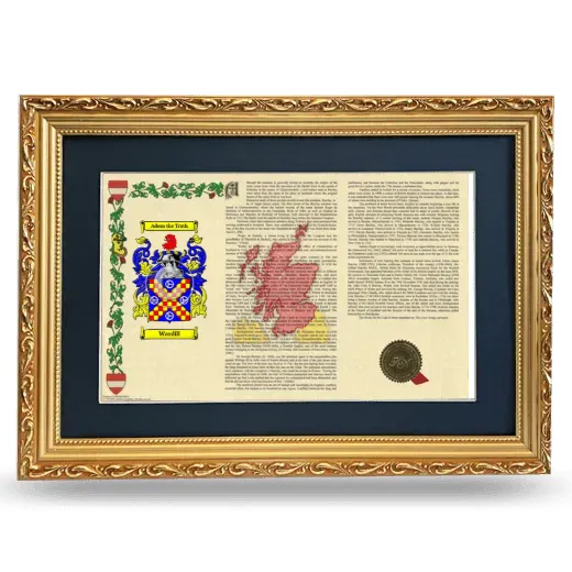 Wardill Deluxe Armorial Landscape Framed - Gold