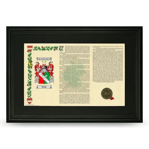 Warin Deluxe Armorial Landscape Framed- Black