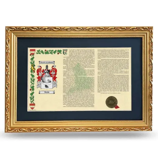 Warlo Deluxe Armorial Landscape Framed - Gold
