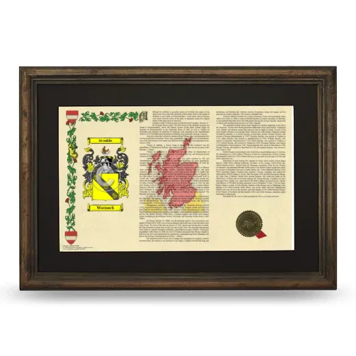 Warmack Deluxe Armorial Landscape Framed - Brown