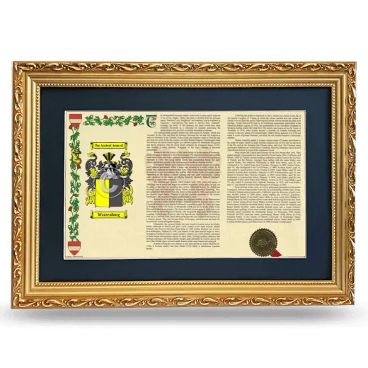 Wartenburg Deluxe Armorial Landscape Framed - Gold