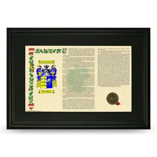 Wartenburg Deluxe Armorial Landscape Framed- Black