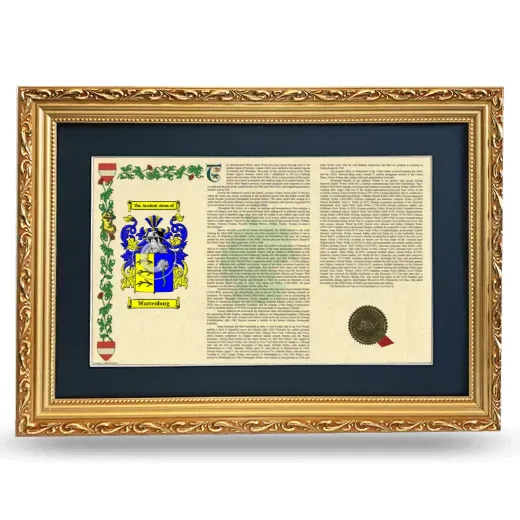Wartenburg Deluxe Armorial Landscape Framed - Gold