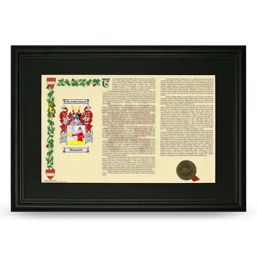 Wasmuth Deluxe Armorial Landscape Framed- Black