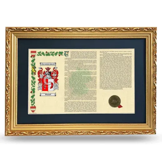 Wassel Deluxe Armorial Landscape Framed - Gold