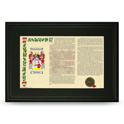 Wassmann Deluxe Armorial Landscape Framed- Black