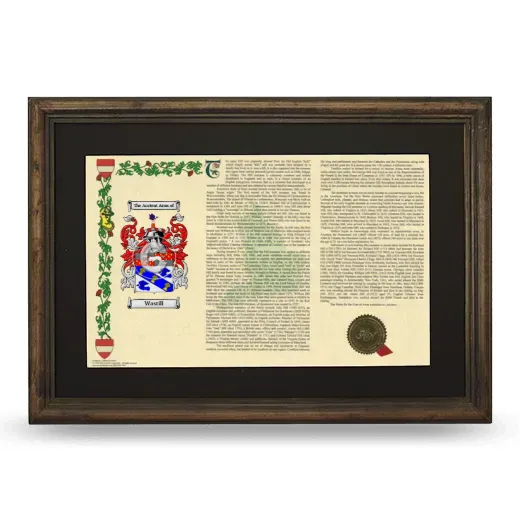 Wastill Deluxe Armorial Landscape Framed - Brown