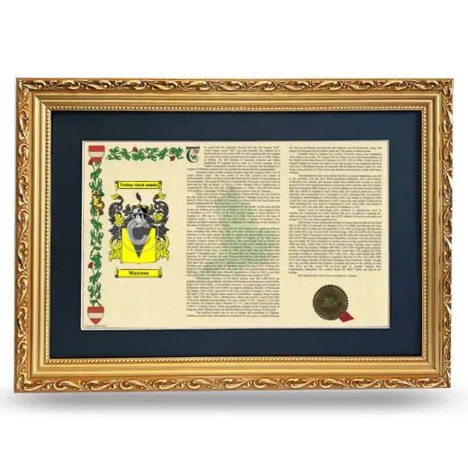 Watrous Deluxe Armorial Landscape Framed - Gold