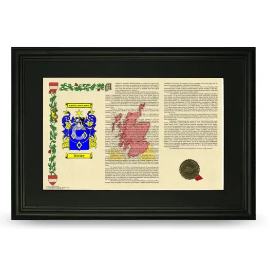 Watsley Deluxe Armorial Landscape Framed- Black