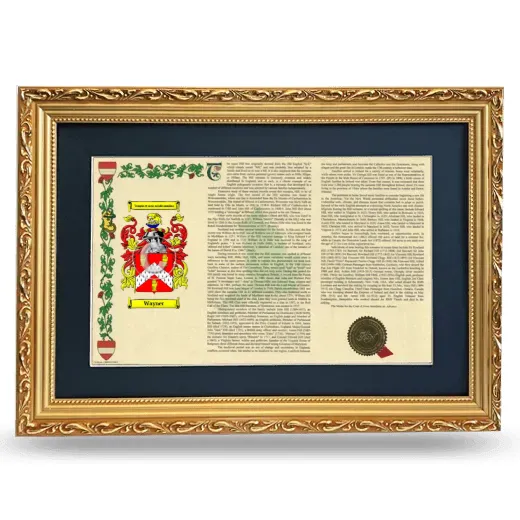 Wayner Deluxe Armorial Landscape Framed - Gold