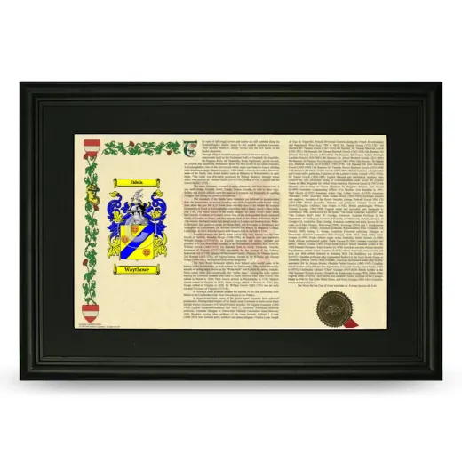 Waythowe Deluxe Armorial Landscape Framed- Black