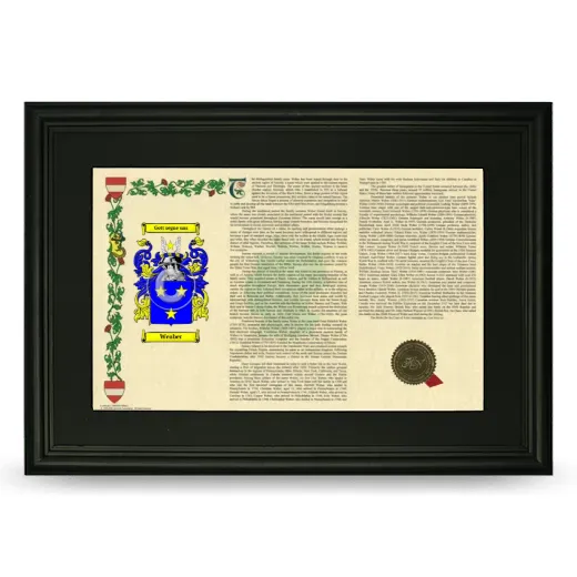 Weaber Deluxe Armorial Landscape Framed- Black