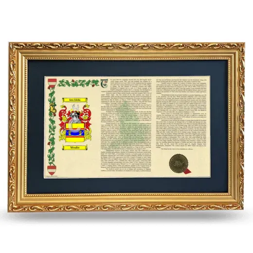 Weafer Deluxe Armorial Landscape Framed - Gold