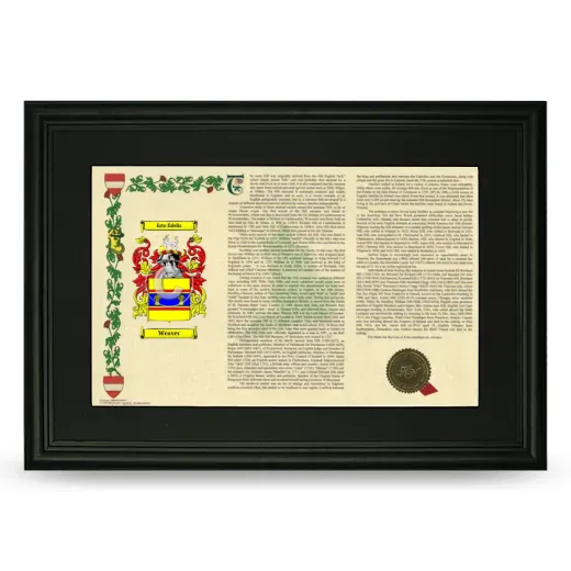 Weaver Deluxe Armorial Landscape Framed- Black
