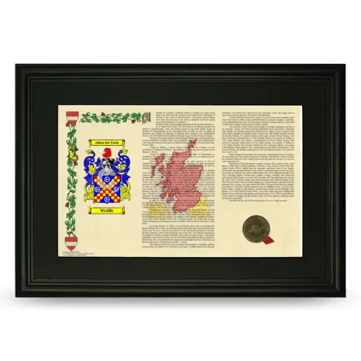 Weddle Deluxe Armorial Landscape Framed- Black