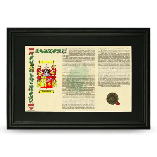 Wedemeyer Deluxe Armorial Landscape Framed- Black