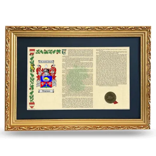 Wegeman Deluxe Armorial Landscape Framed - Gold
