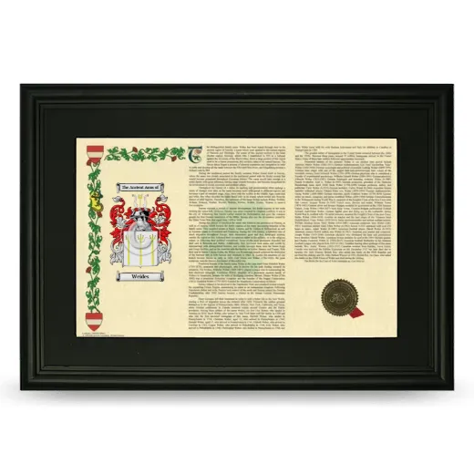 Weides Deluxe Armorial Landscape Framed- Black
