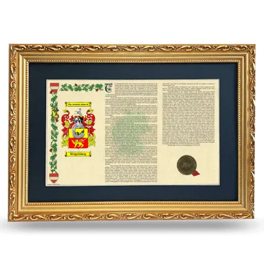 Weigelsberg Deluxe Armorial Landscape Framed - Gold