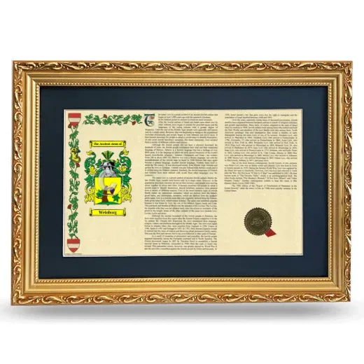 Weinburg Deluxe Armorial Landscape Framed - Gold