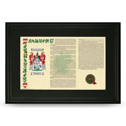 Weingarter Deluxe Armorial Landscape Framed- Black
