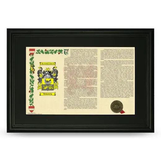 Weinzweig Deluxe Armorial Landscape Framed- Black