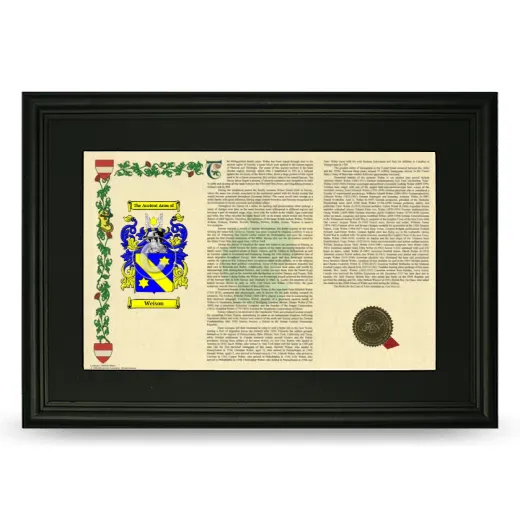 Weison Deluxe Armorial Landscape Framed- Black